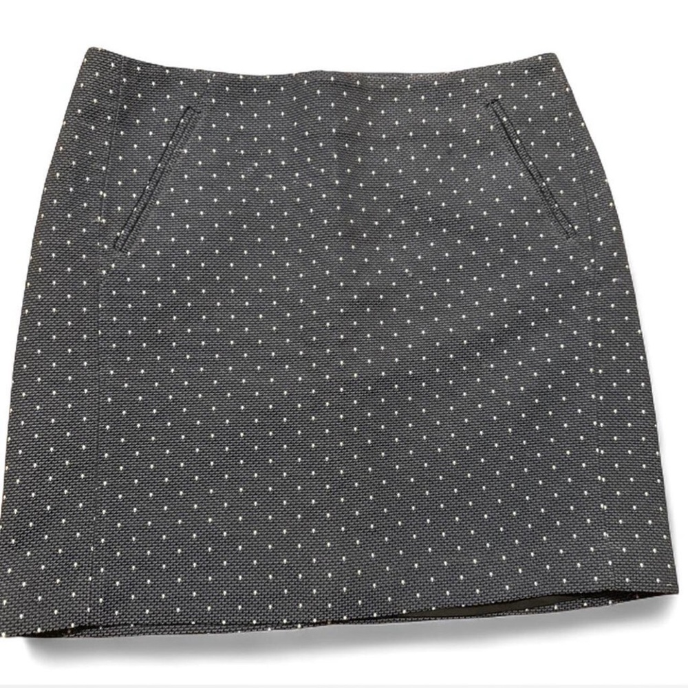LOFT Black and White Mini Skirt